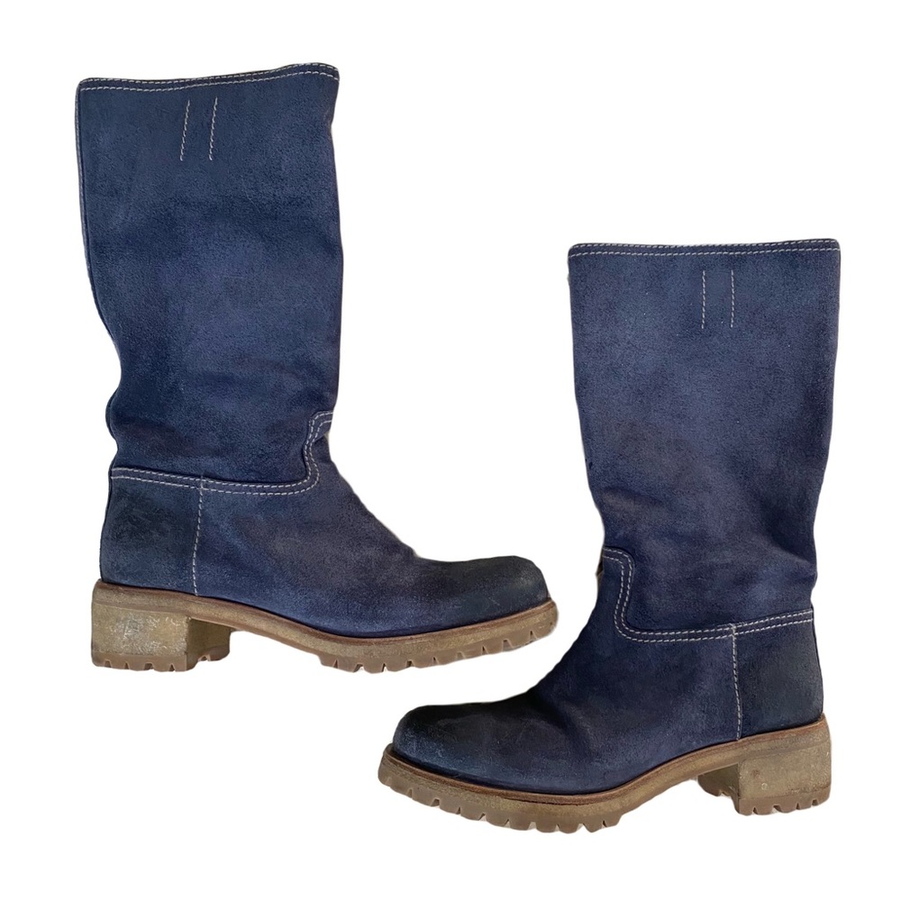 Vintage Prada Suede Moto Boots